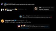 Screenshot of fans' reactions on Twitter